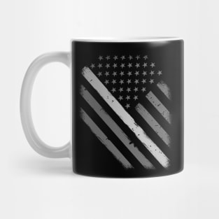 Thin Silver Line Flag - Prison Officer Gift Mug